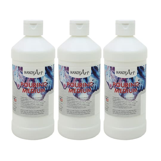 Handy Art® 16 oz Acrylic Pouring Medium, 3ct. in Clear | Michaels®
